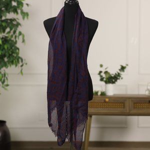 Blue and red lightweight Scarf
